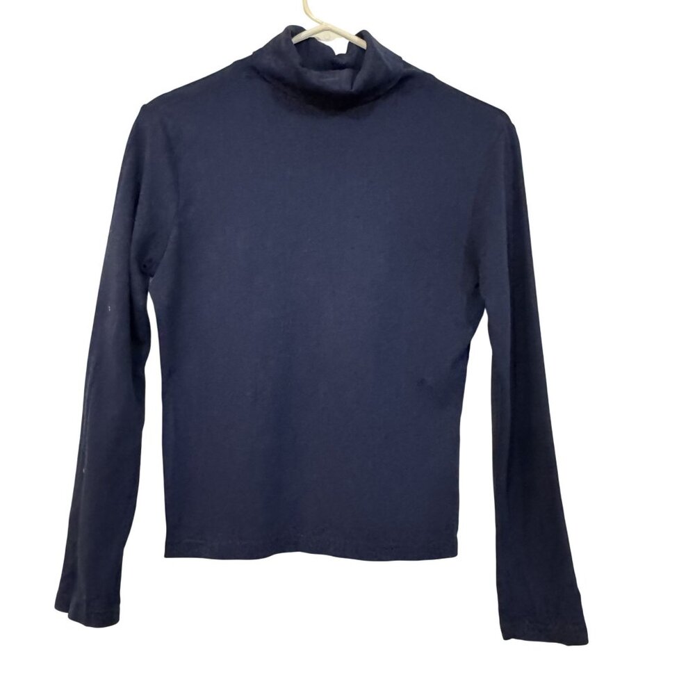 Vintage Eagle's Eye 80s Women's Y2K Navy Blue Turtleneck Long Sleeve Sweater‎ P